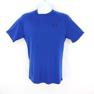 Under Armour Activewear Shirt Loose Fit Heat Gear‎ Mens Size M Blue Short Sleeve